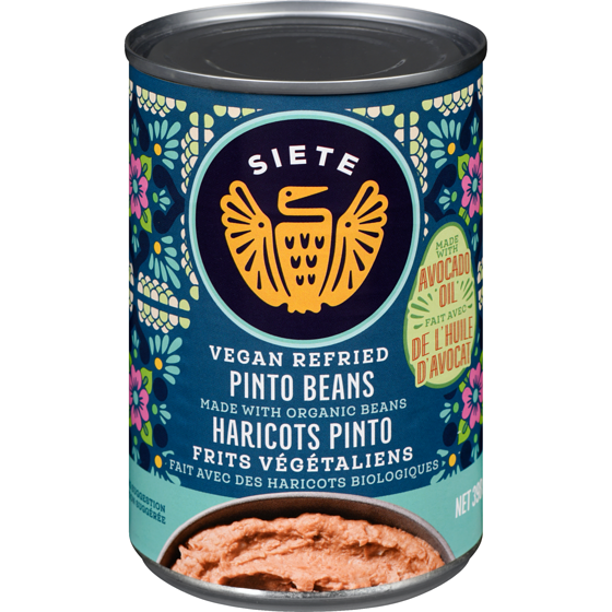 Siete Vegan Refried Pinto Beans 454 g, $1.10/100g