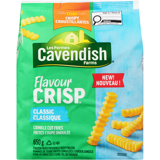 CAVENDISH FARMS FlavourCrisp Classic Crinkle Cut Fries 650 g, $0.66/100g