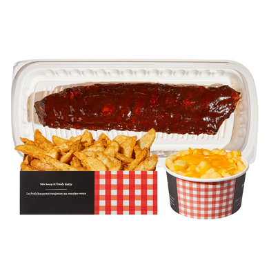 null Full Rack of Ribs with Wedges and Mac & Cheese 500 g, $3.60/100g