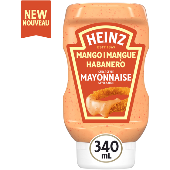 Heinz Sauce style mayonnaise à la saveur de mangue et habanero 340 ml, 1,32 $/100ml