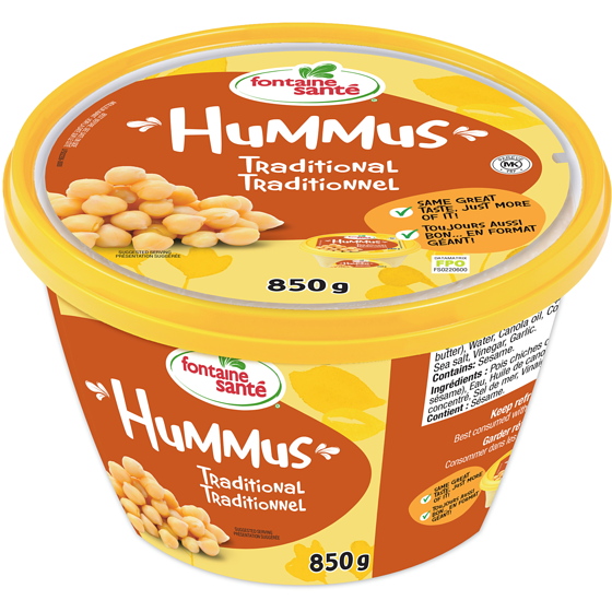 Fontaine Sante Traditional Hummus 850 g, $1.53/100g