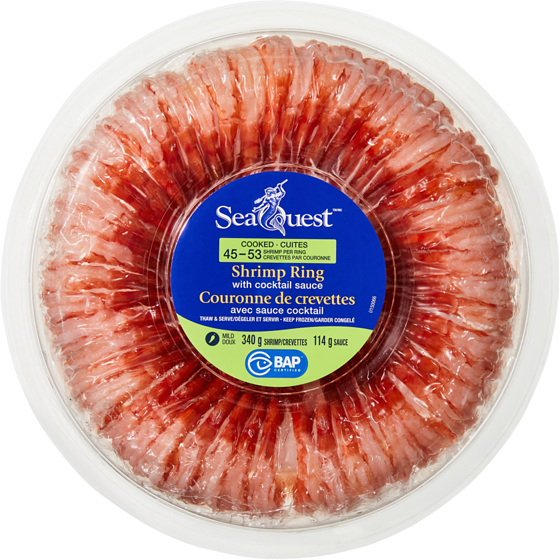 Seaquest Shrimp Ring With Mild Cocktail Sauce 454 g, $2.86/100g