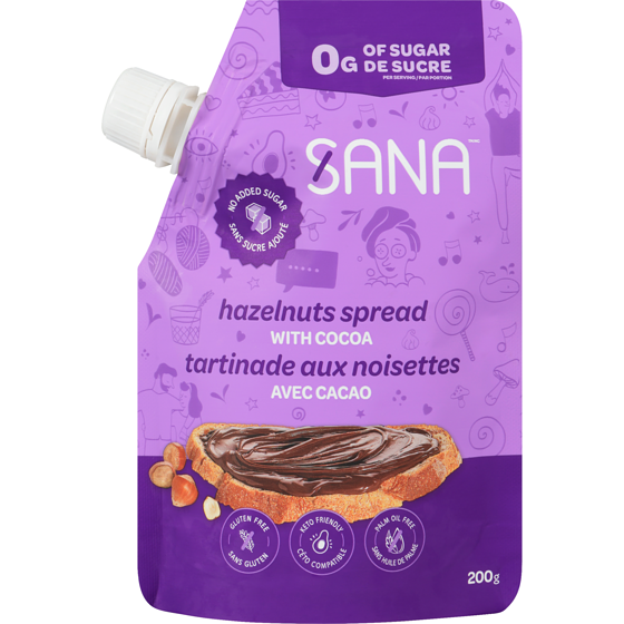 Sana Hazelnuts Spread With Cocoa 200 g, $6.00/100g
