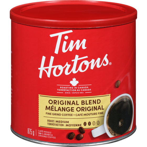 Tim Hortons Café moulu 100 % arabica café mouture fine 875 g, 3,31 $/100g
