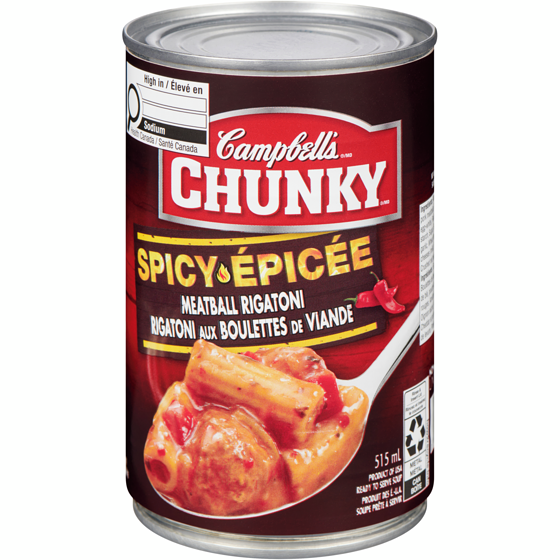 Campbell's Ready To Serve Soup Spicy Meatball Rigatoni 515 ml, $0.58/100ml