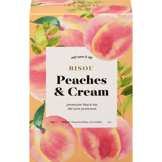 BISOU Premium Black Tea Peaches & Cream 30 g, $43.30/100g