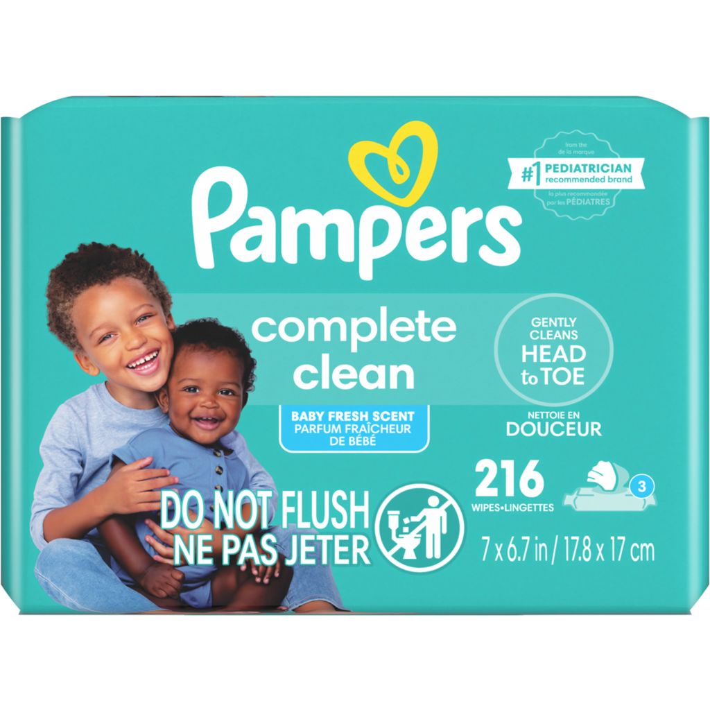 pampers baby wipes complete clean scented