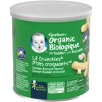 gerber organic lil crunchies white cheddar