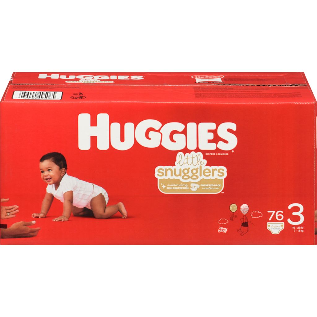huggies little snugglers diapers size 3 76 ct