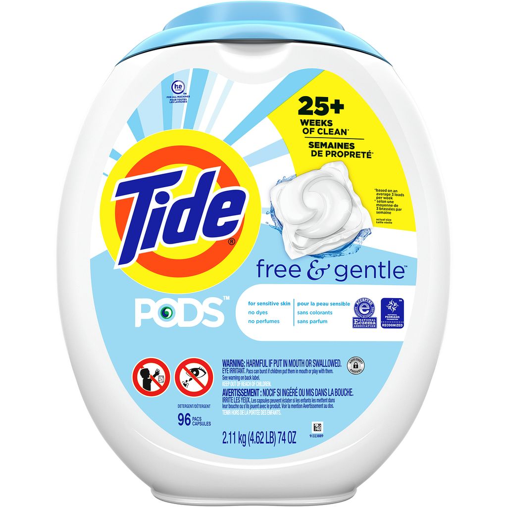 Pods Free Gentle Liquid Laundry Detergent Pacs 96 Count Zehrs